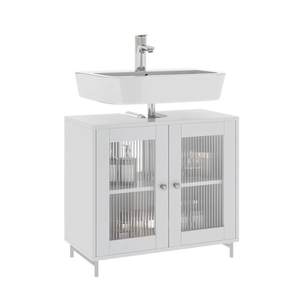 Vicco Wastafelonderbouw "Malte", Wit, 60 x 58 cm