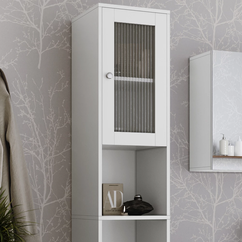 Vicco Badschrank "Malte", Weiß, 30 x 171.5 cm