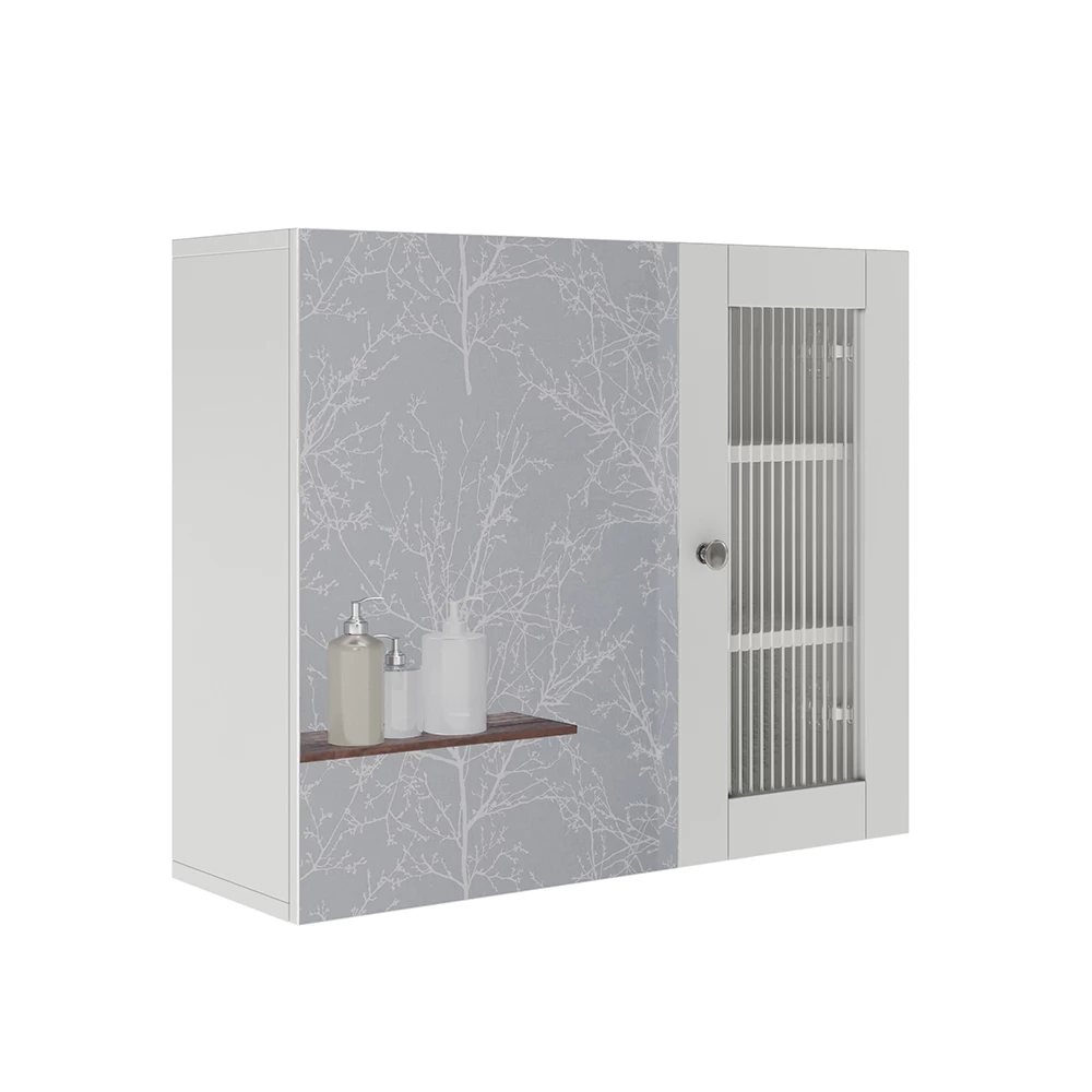 Vicco Badspiegelschrank Weiß 60 x 50 cm mit Spiegel, Malte