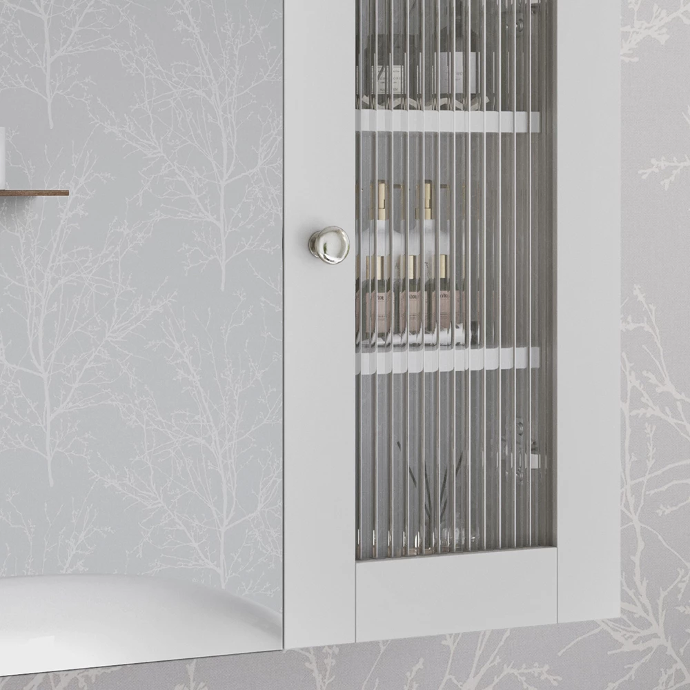 Vicco Badspiegelschrank Weiß 60 x 50 cm mit Spiegel, Malte