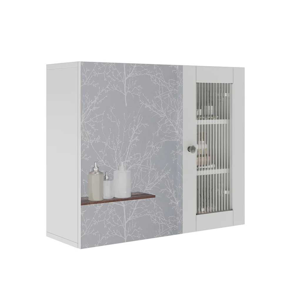 Vicco Badspiegelschrank Weiß 60 x 50 cm mit Spiegel, Malte