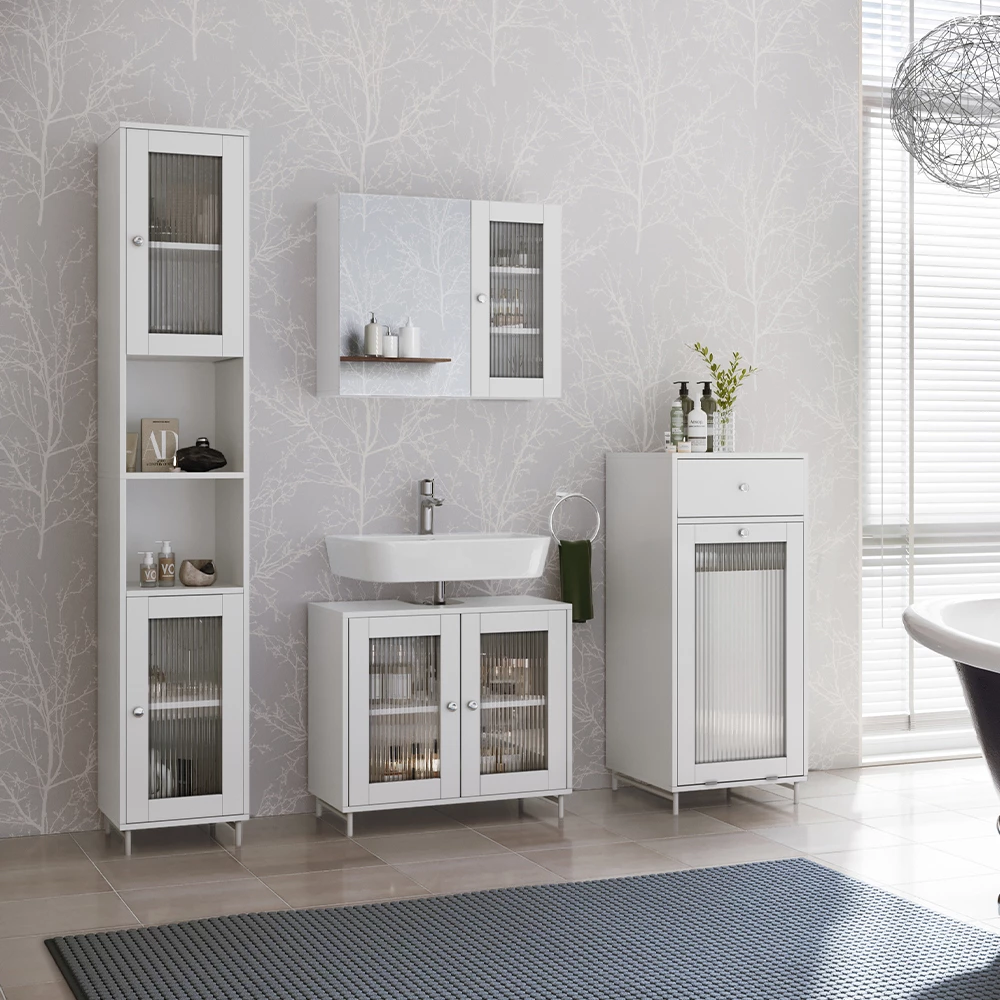 Vicco Badkamermeubelset Wit 4 delen, Malte