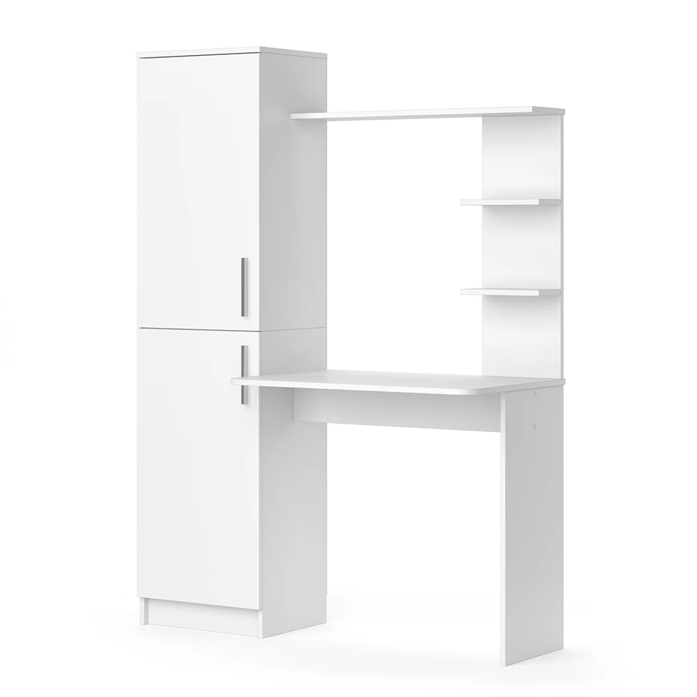 Vicco Scrivania con ripiani Bianco 122.9 x 52 cm, Tessa