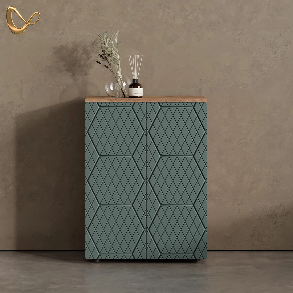 Midischrank Ronco Grün/Goldkraft Eiche 60 x 81 cm livinity®