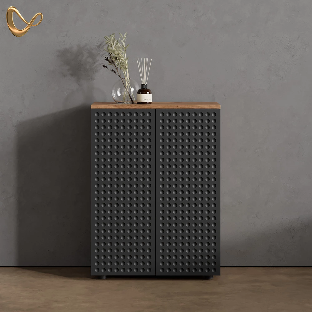 Midischrank Ronco Anthrazit gepunktet 60 x 81 cm livinity®
