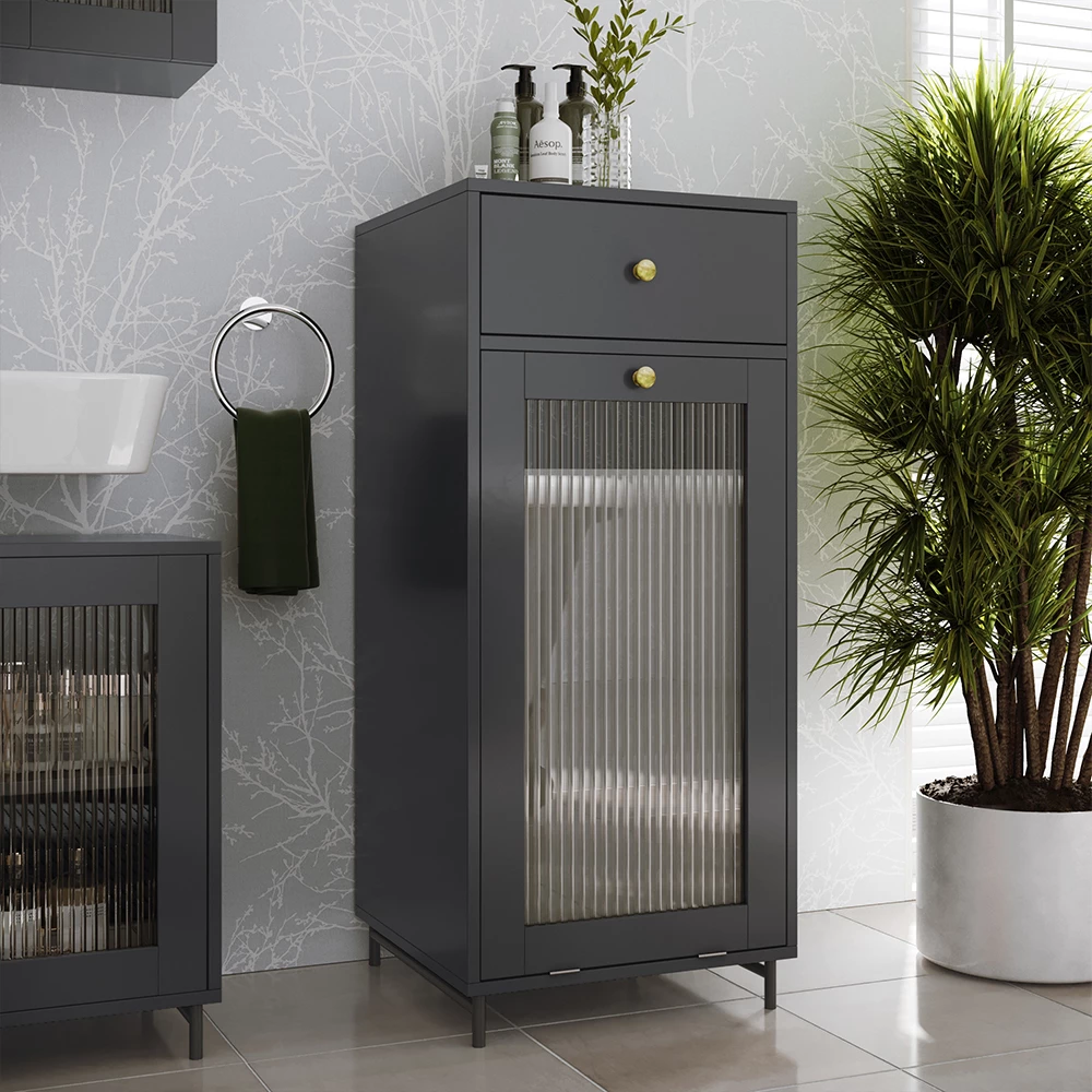 Vicco Midischrank Grau 40 x 96 cm, Malte
