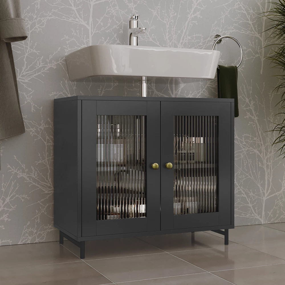Vicco Mobiletto per lavabo Grigio 60 x 58 cm, Malte