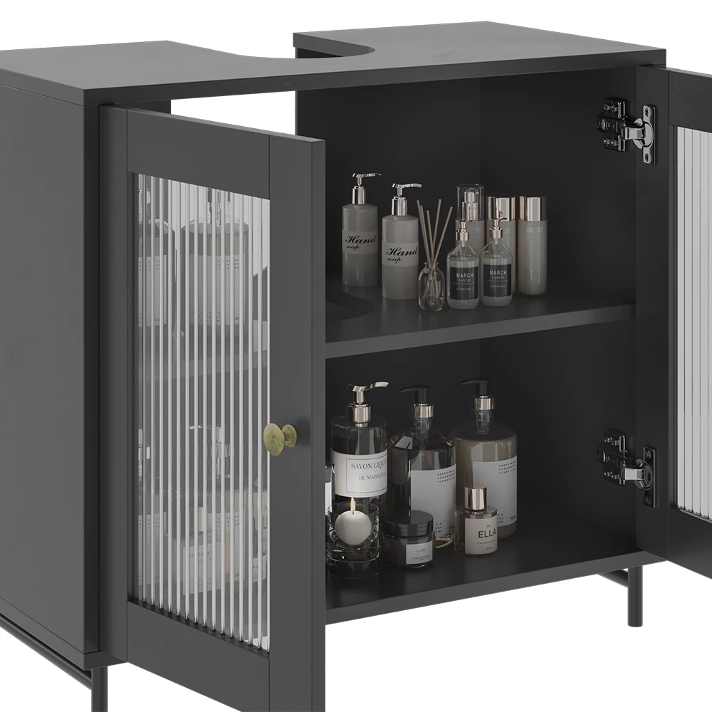 Vicco Mobiletto per lavabo Grigio 60 x 58 cm, Malte