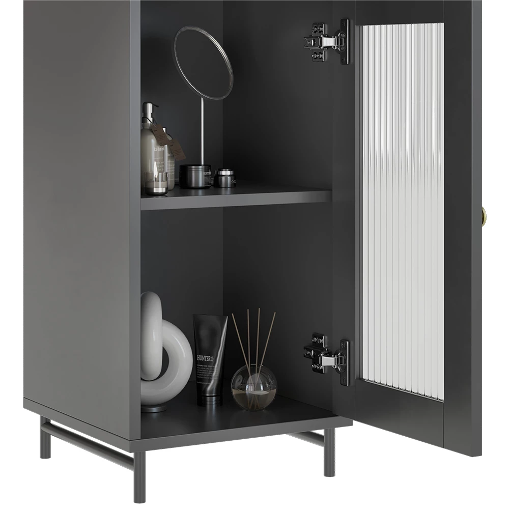 Vicco Badkamermeubel Grijs 30 x 171.5 cm, Malte