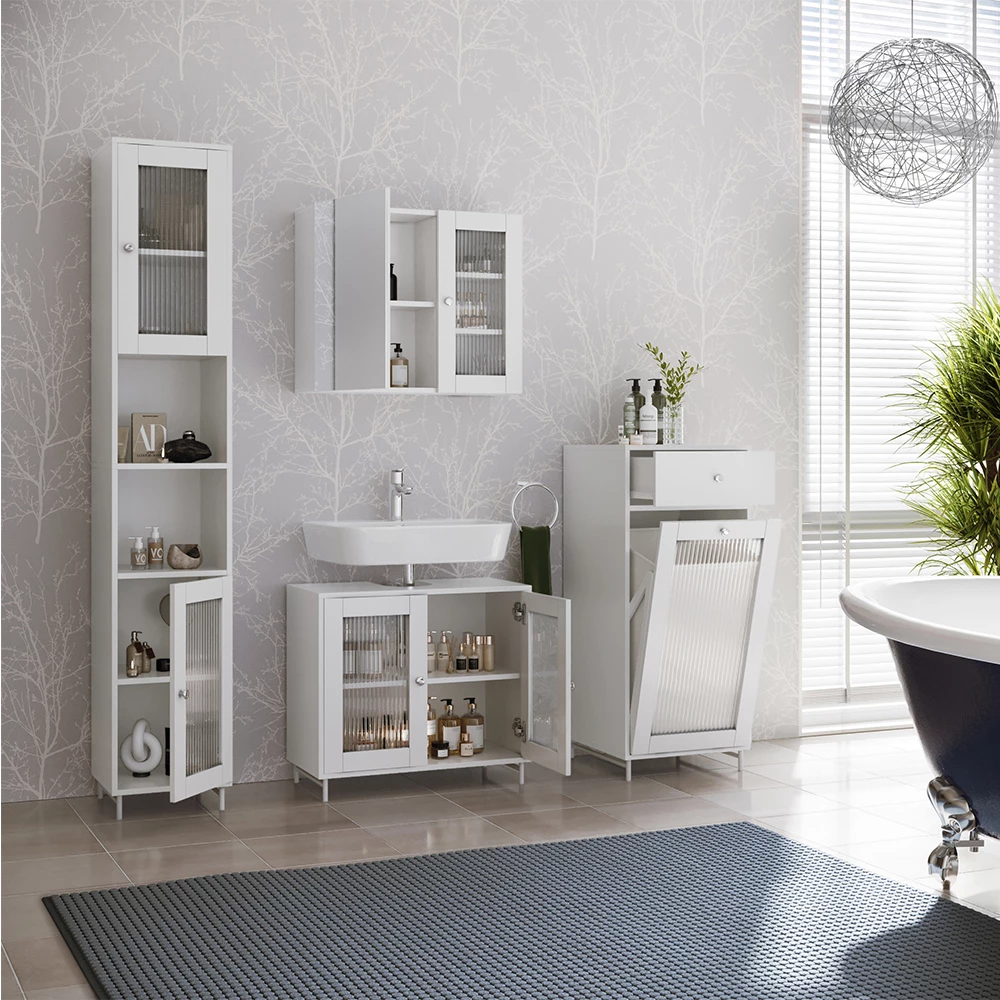 Vicco Badkamermeubelset Wit 4 delen, Malte