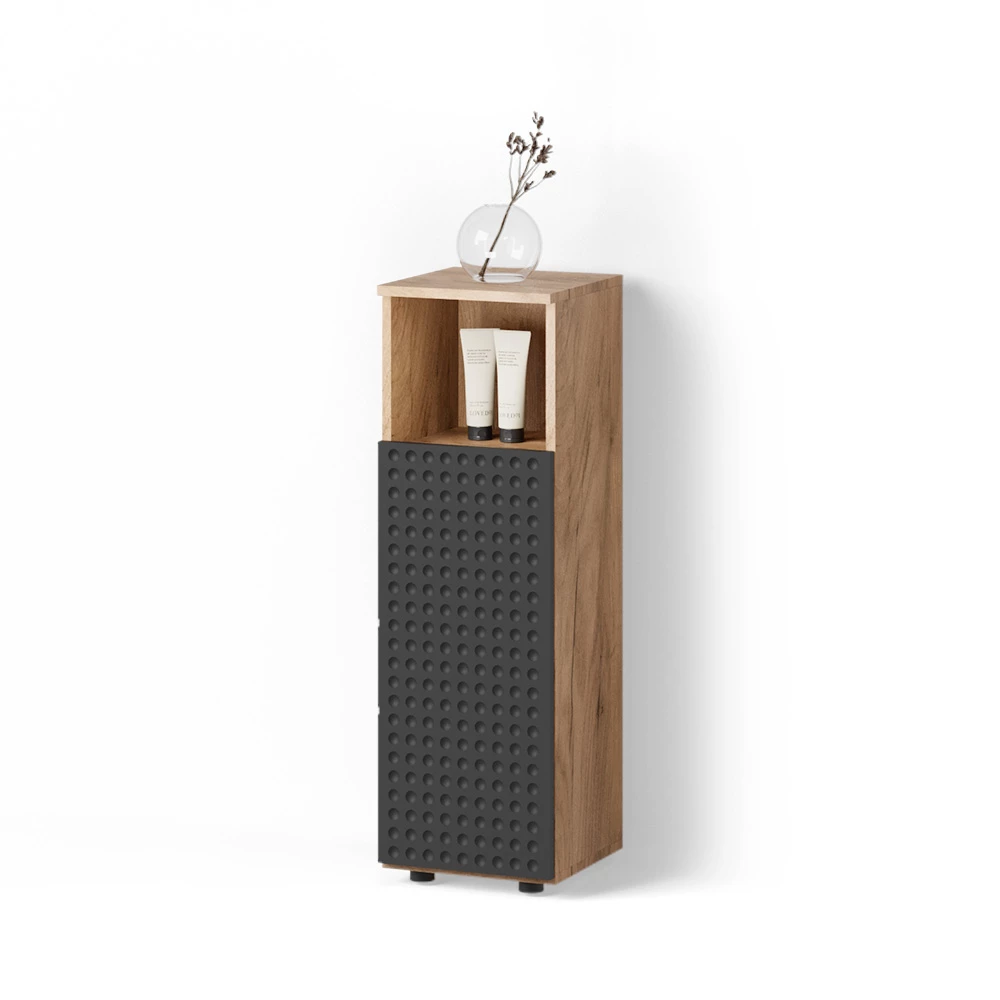 Midischrank in Anthrazit gepunktet auf weißem Hintergrund