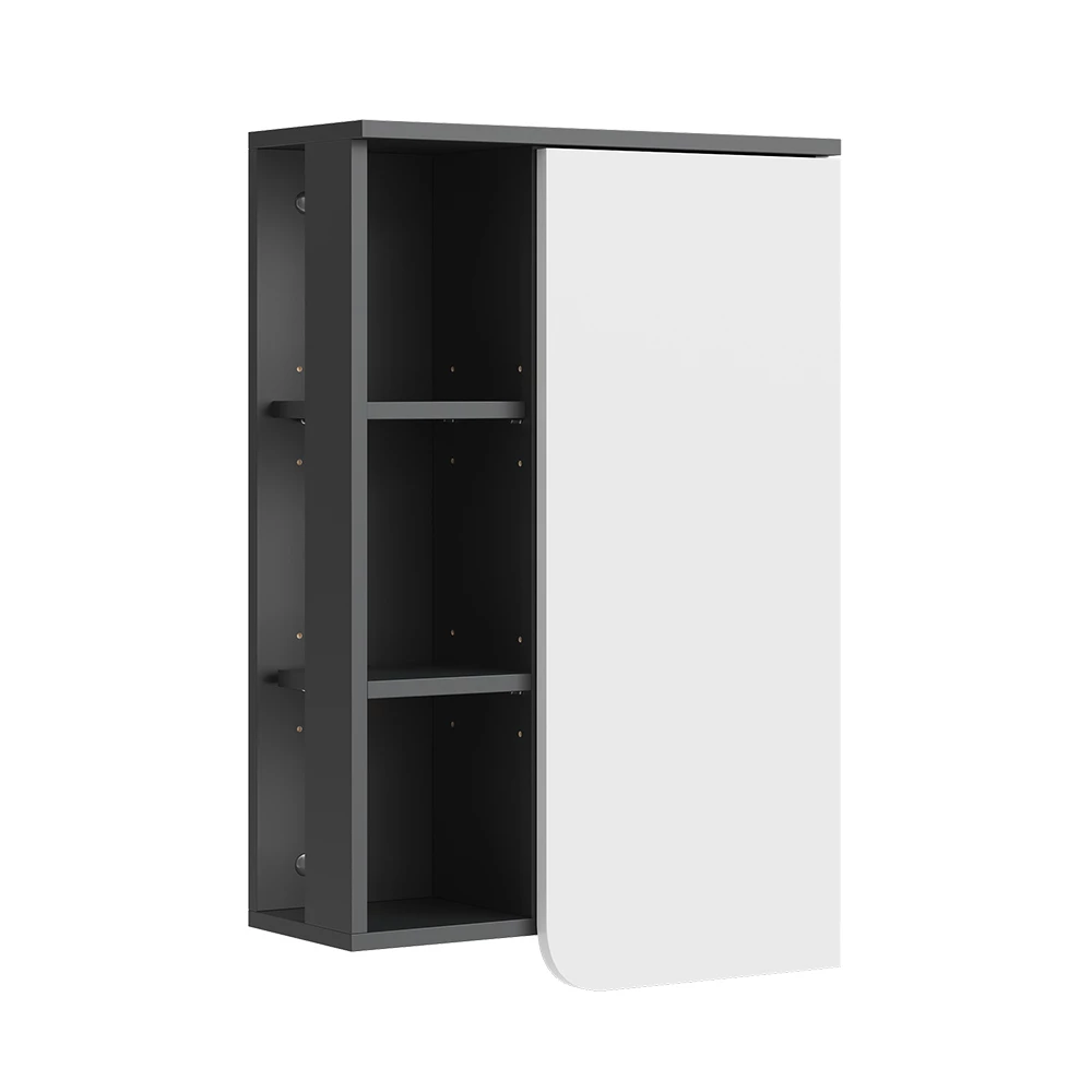 Vicco mobile bagno "Karen", Antracite/bianco, 50 x 75 cm con porta e vani aperti