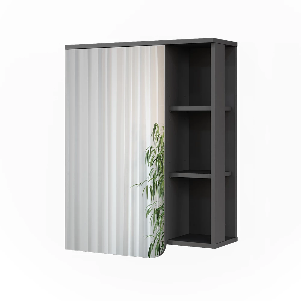 Vicco Spiegelkast "Karen", Antraciet/wit, 60 x 75 cm