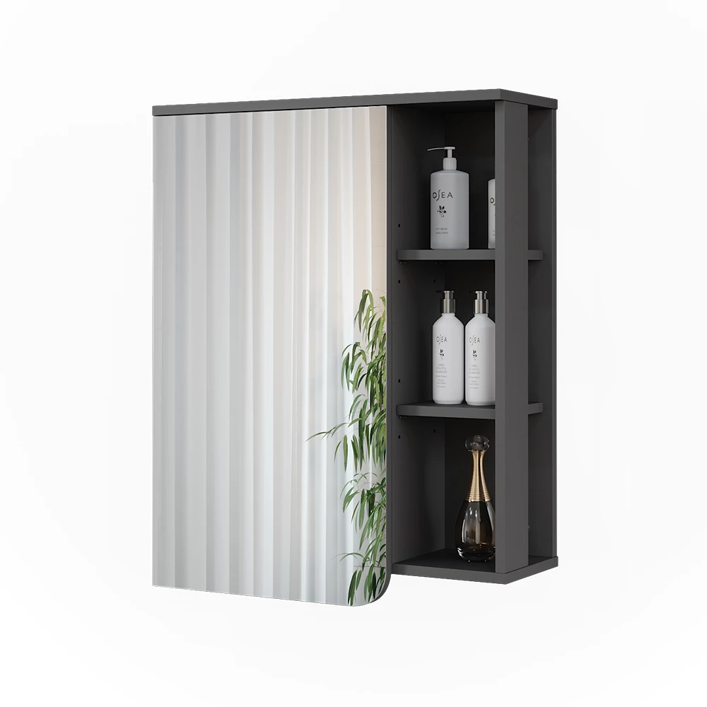 Vicco Spiegelkast "Karen", Antraciet/wit, 60 x 75 cm