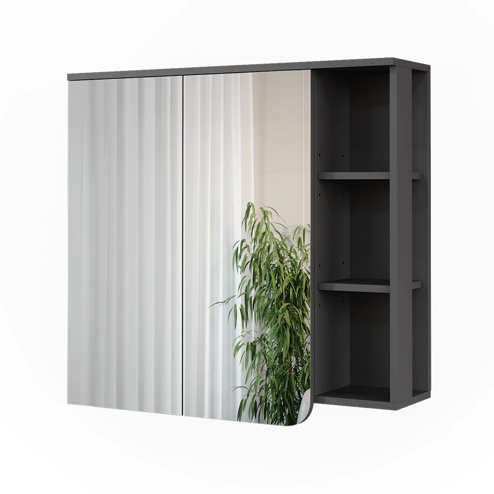 Vicco Mobile a specchio "Karen", Antracite/bianco, 80 x 75 cm