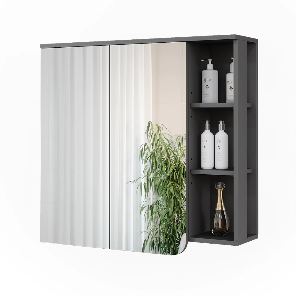Vicco Mobile a specchio "Karen", Antracite/bianco, 80 x 75 cm