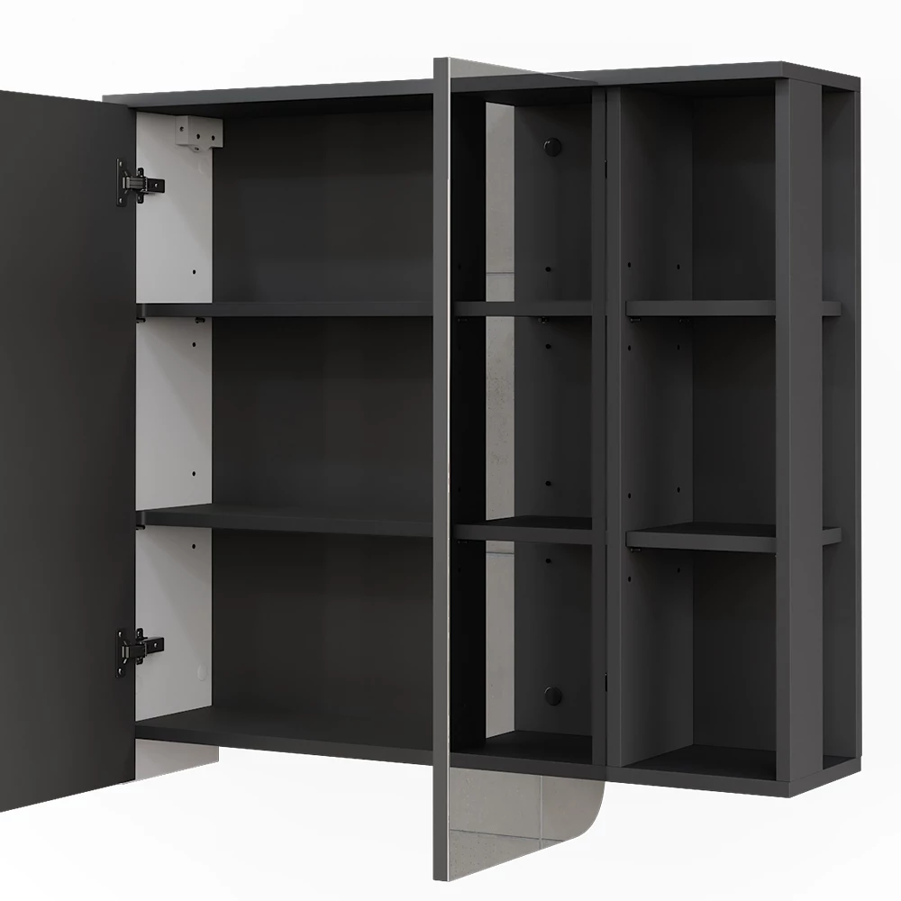 Vicco Mobile a specchio "Karen", Antracite/bianco, 80 x 75 cm