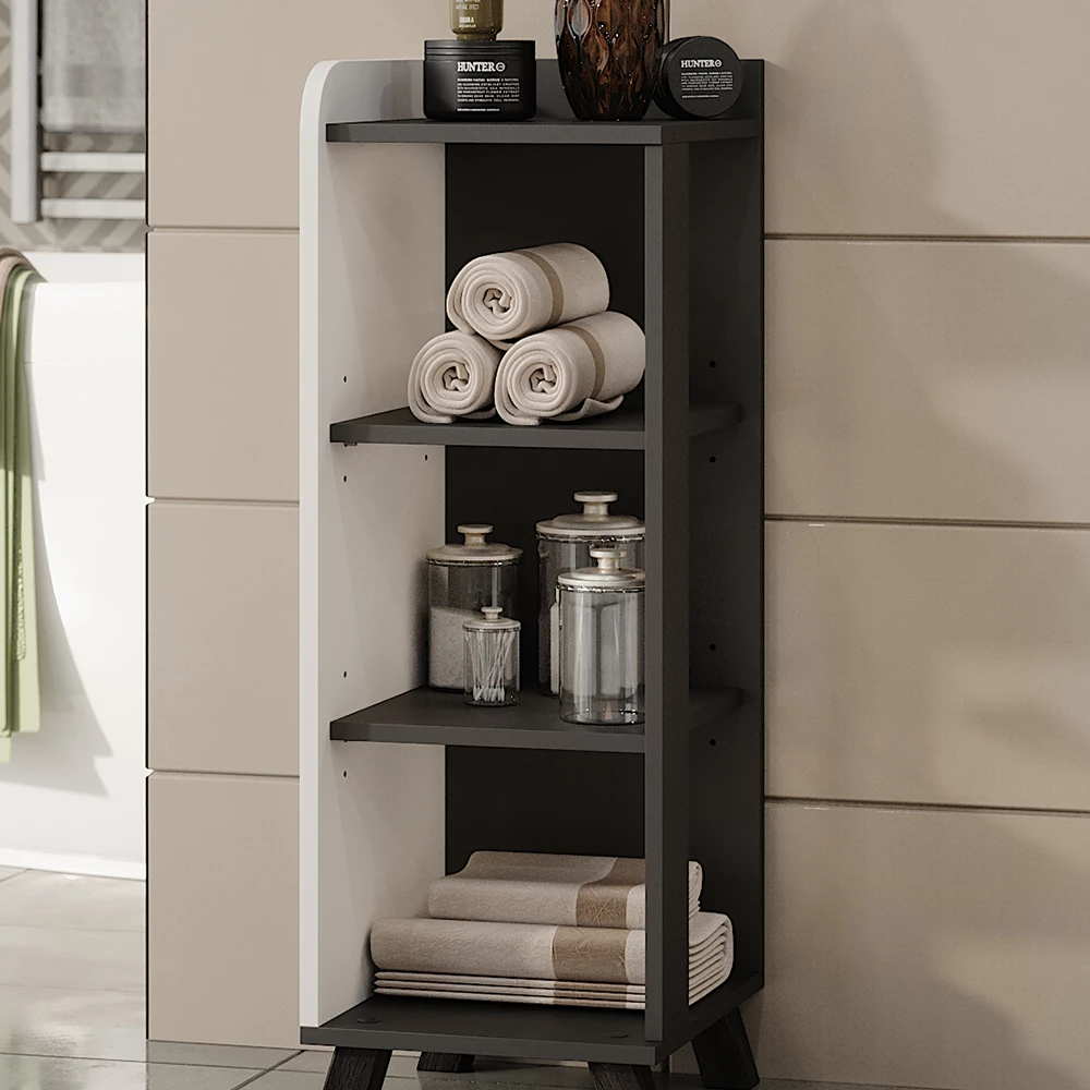 Vicco mobiletto bagno "Karen", Antracite/bianco, 30 x 90 cm con 4 ripiani