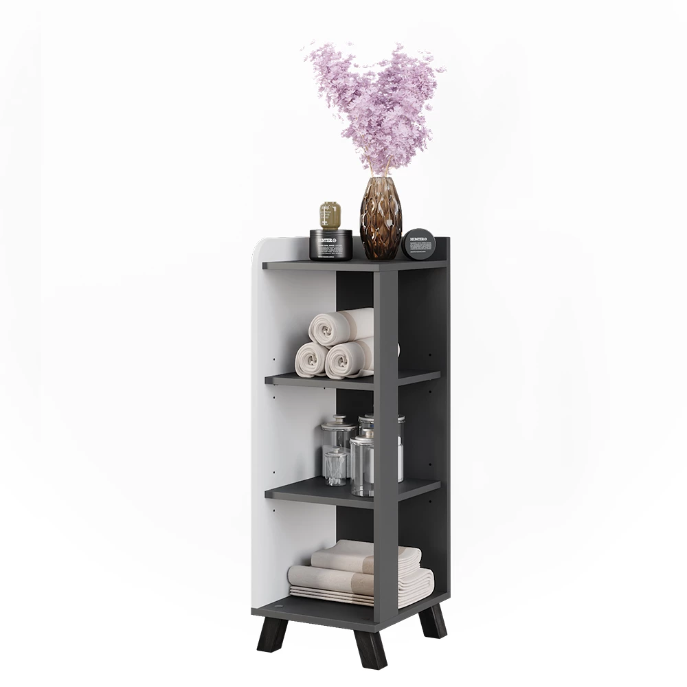 Vicco mobiletto bagno "Karen", Antracite/bianco, 30 x 90 cm con 4 ripiani