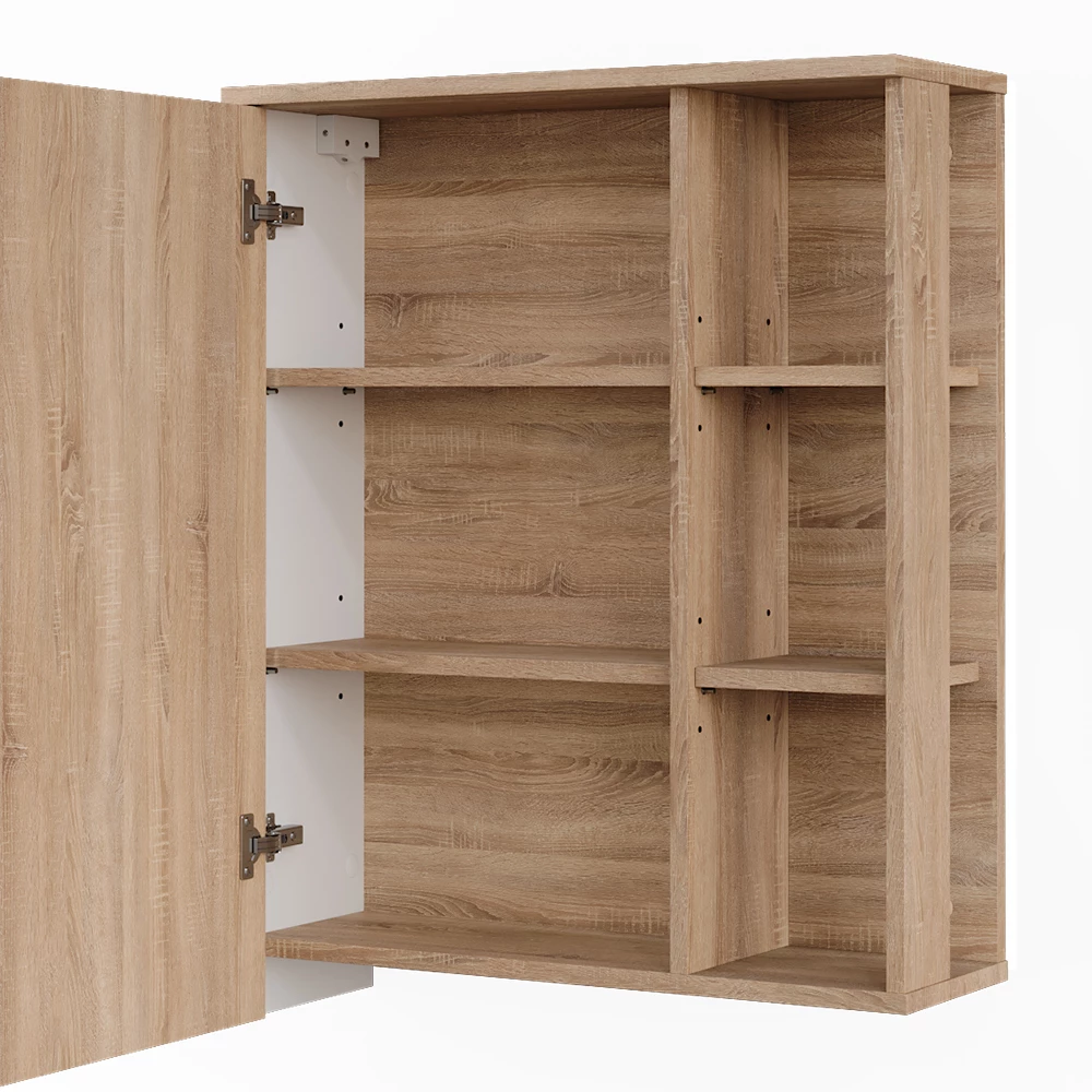Vicco Spiegelschrank "Karen", Sonoma/Weiß, 60 x 75 cm