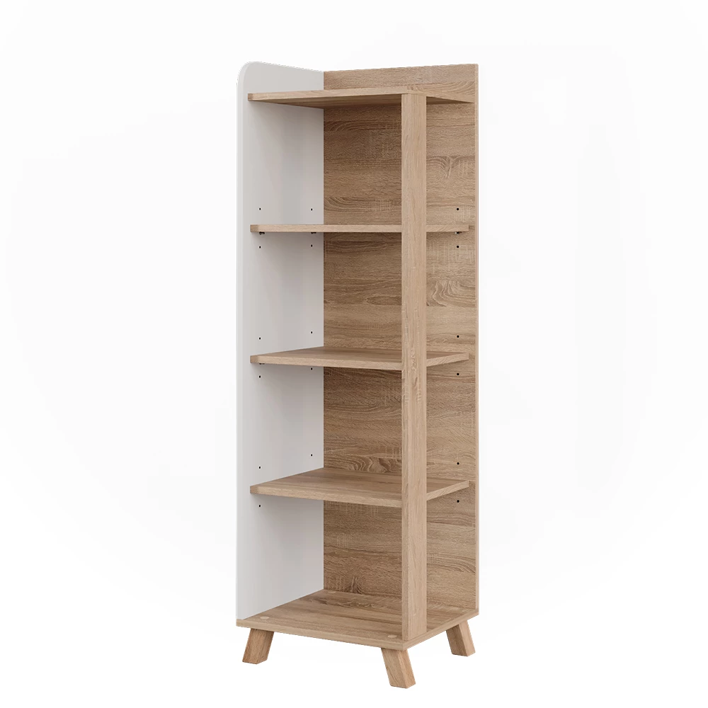 Vicco Badregal "Karen", Sonoma/Weiß, 40 x 128 cm mit 4 Fächern