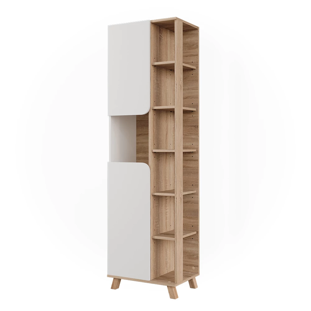 ViccoArmário de banheiro"Karen",Sonoma/Branco ,50x175 cmmit 2 Türen