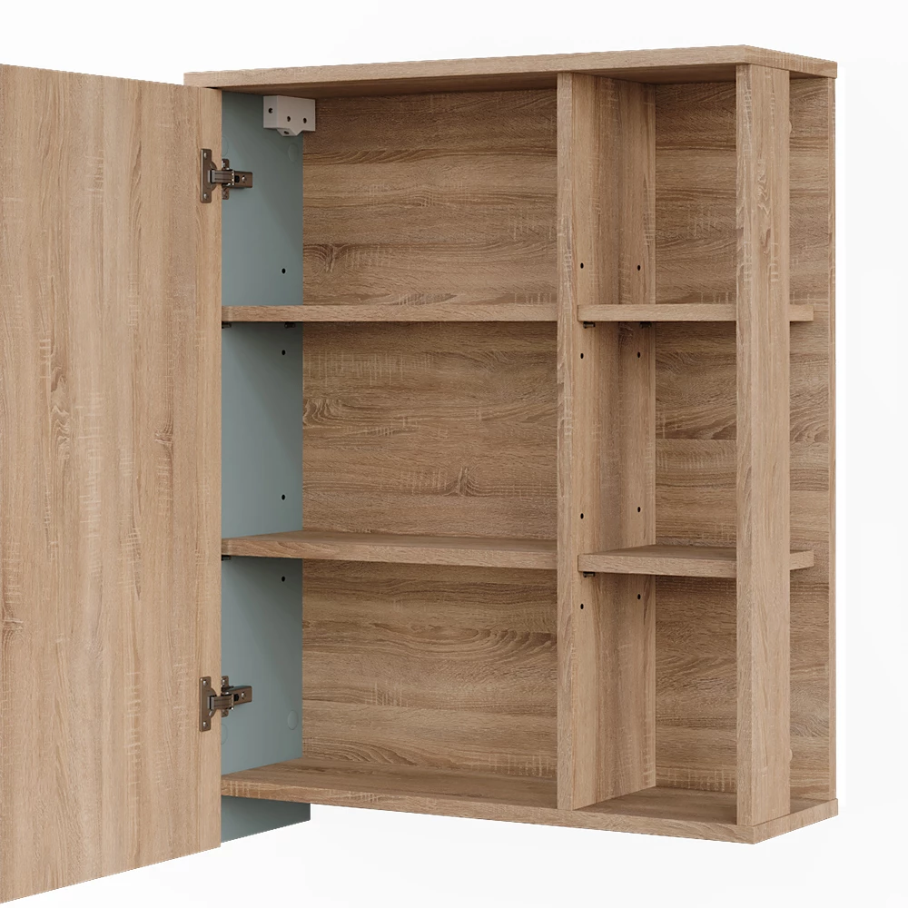 Vicco Spiegelschrank "Karen", Sonoma/Blau, 60 x 75 cm