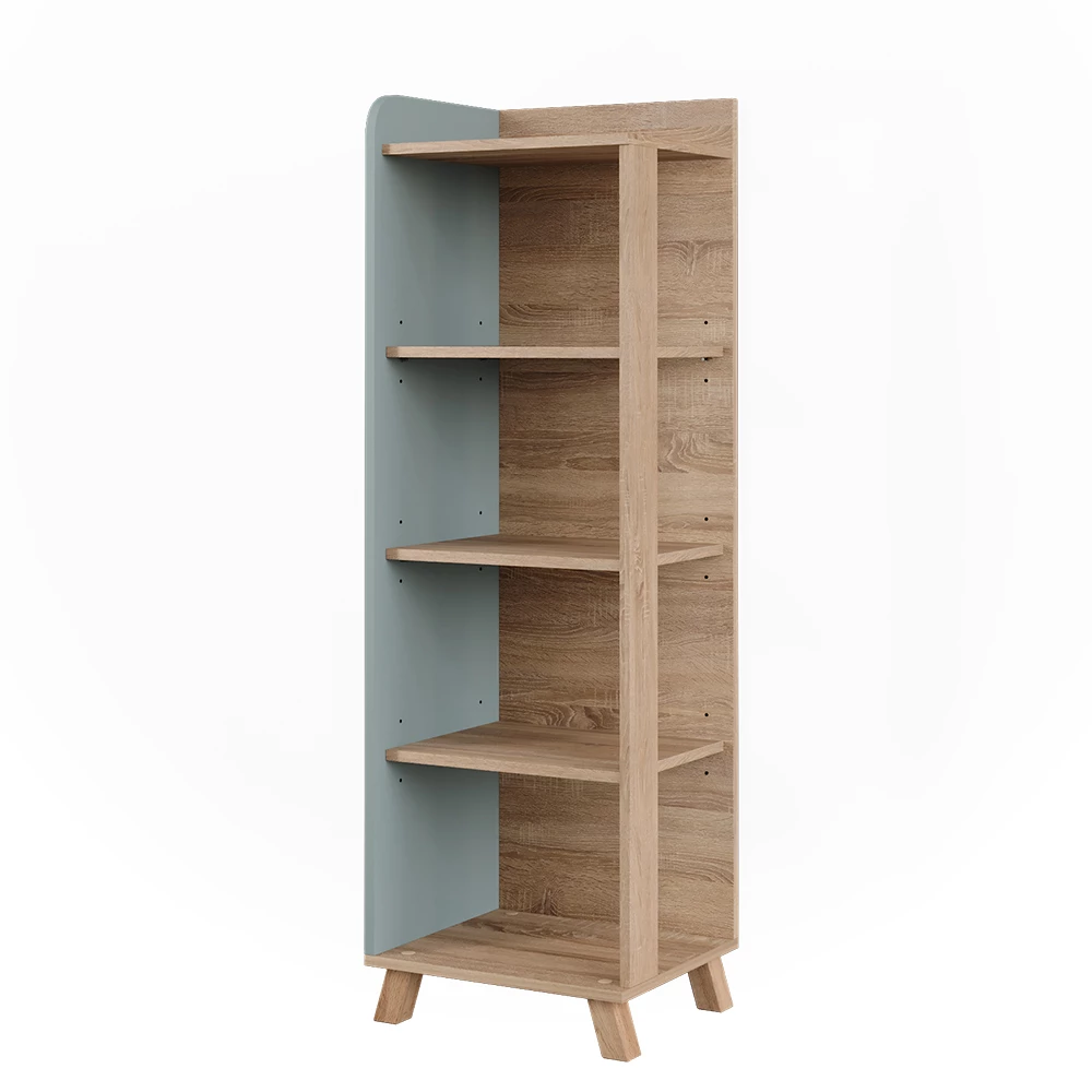 Vicco Badregal "Karen", Sonoma/Blau, 40 x 128 cm mit 4 Fächern