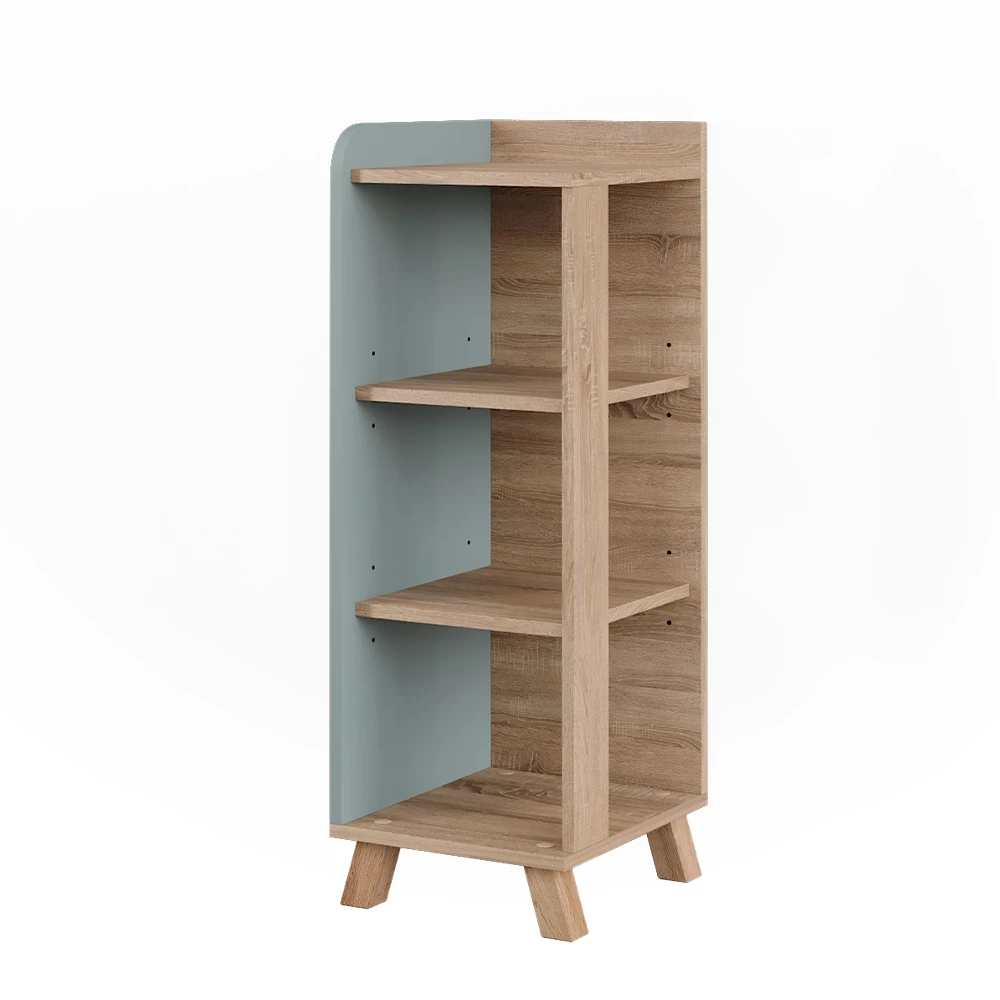 Vicco Midischrank "Karen", Sonoma/Blau, 30 x 90 cm mit 4 Ablagen