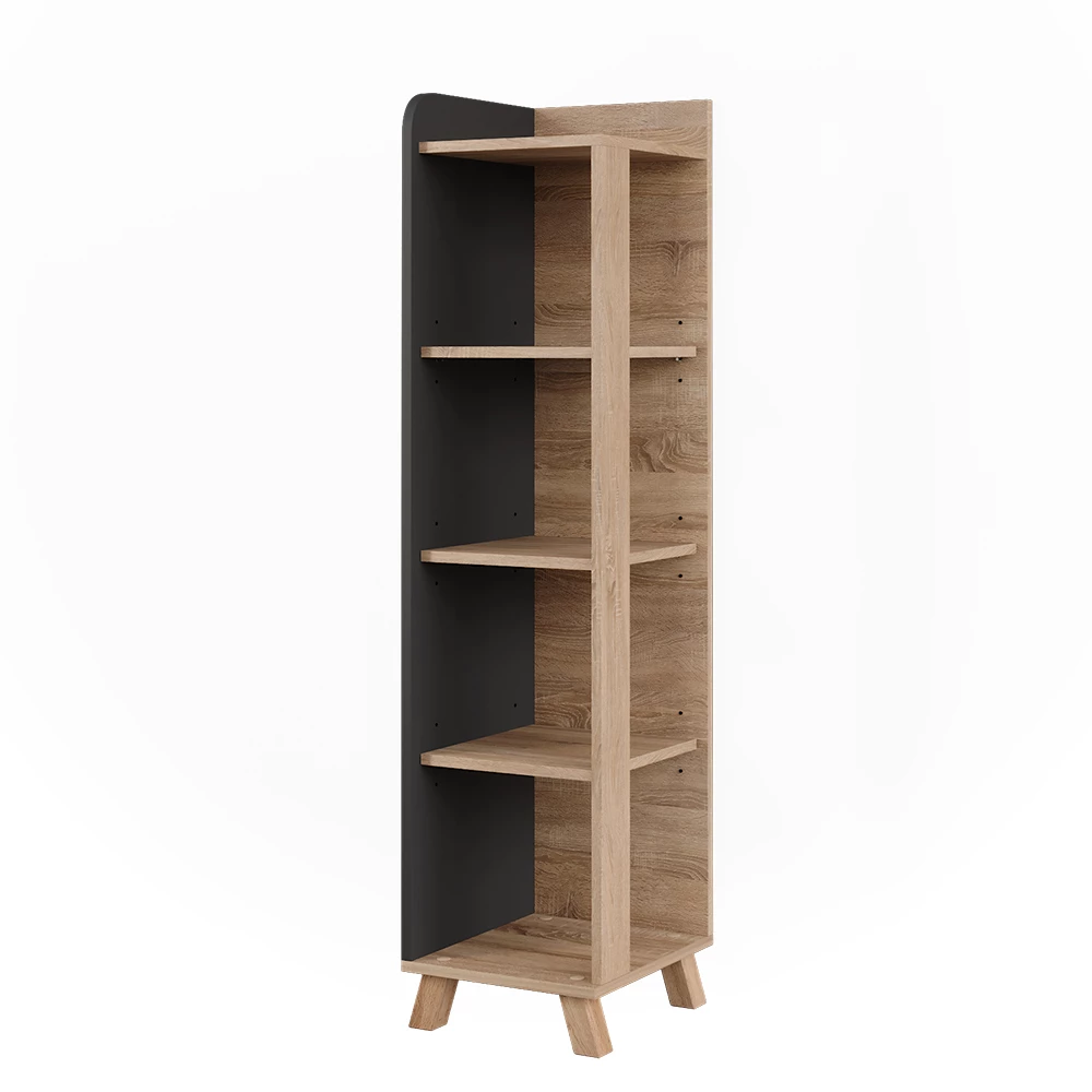 Vicco Badregal "Karen", Sonoma/Anthrazit, 30 x 128 cm mit 4 Fächern