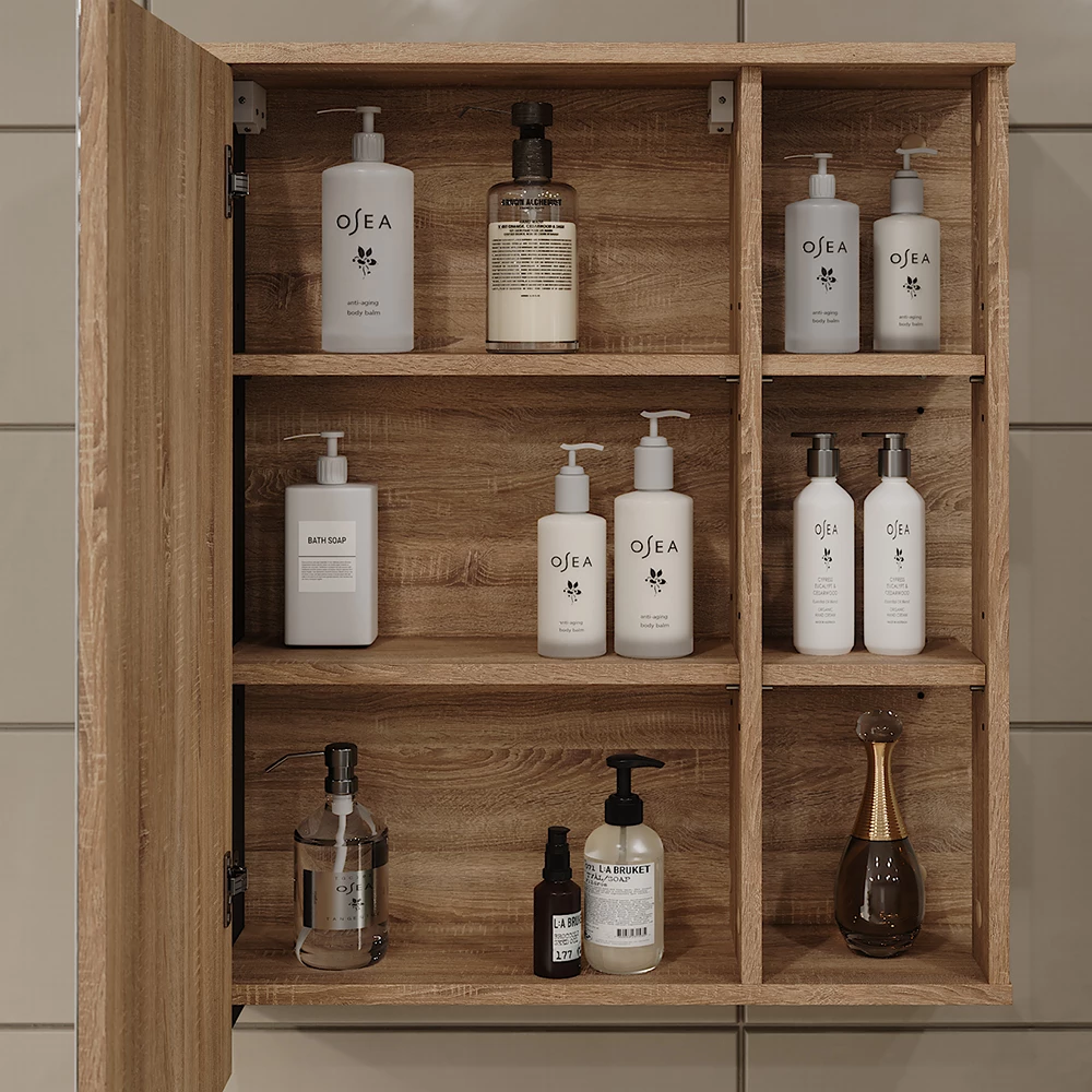 Vicco Spiegelschrank "Karen", Sonoma/Anthrazit, 60 x 75 cm