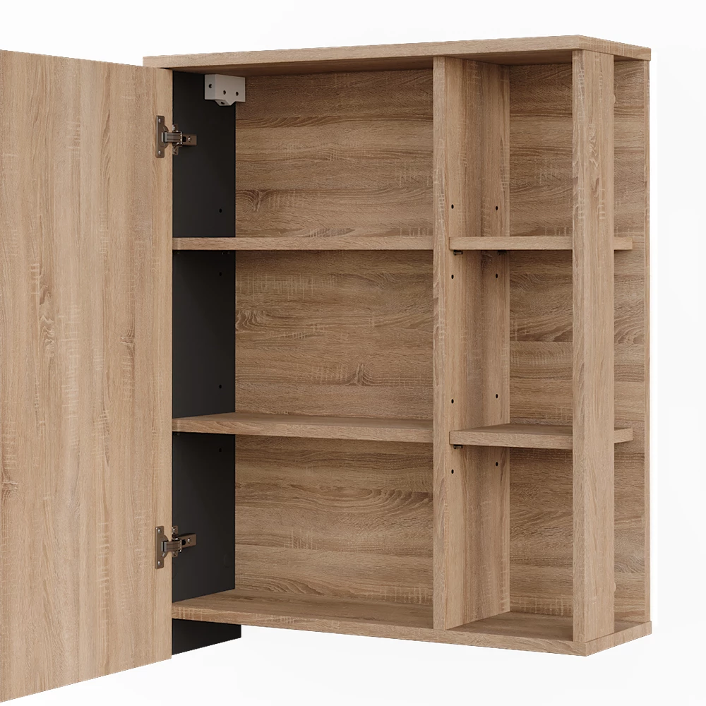 Vicco Spiegelschrank "Karen", Sonoma/Anthrazit, 60 x 75 cm