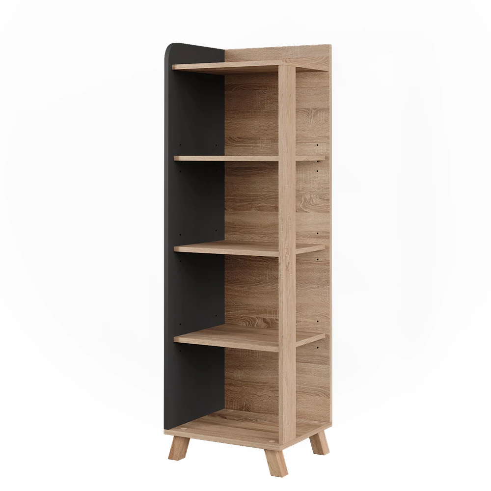 Vicco Badkamermeubel "Karen", Sonoma/antraciet, 40 x 128 cm met 4 compartimenten