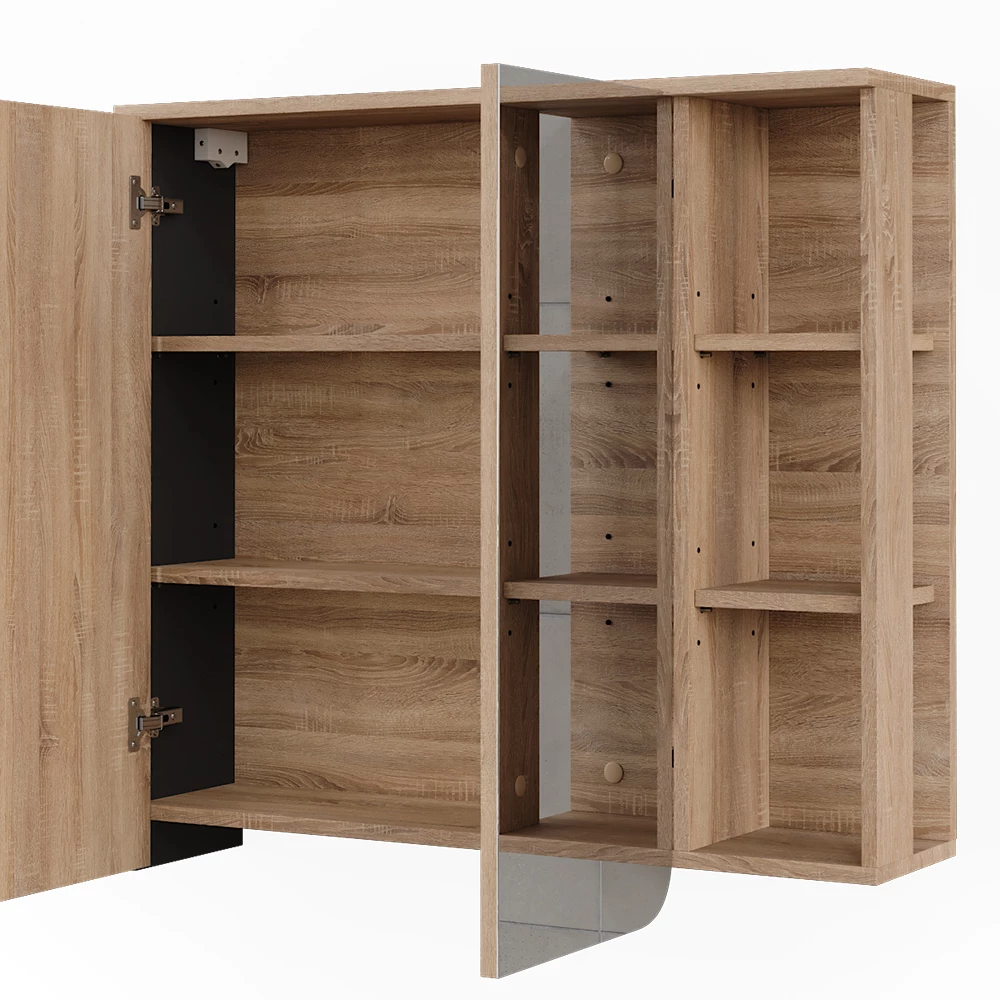 Vicco Spiegelschrank "Karen", Sonoma/Anthrazit, 80 x 75 cm
