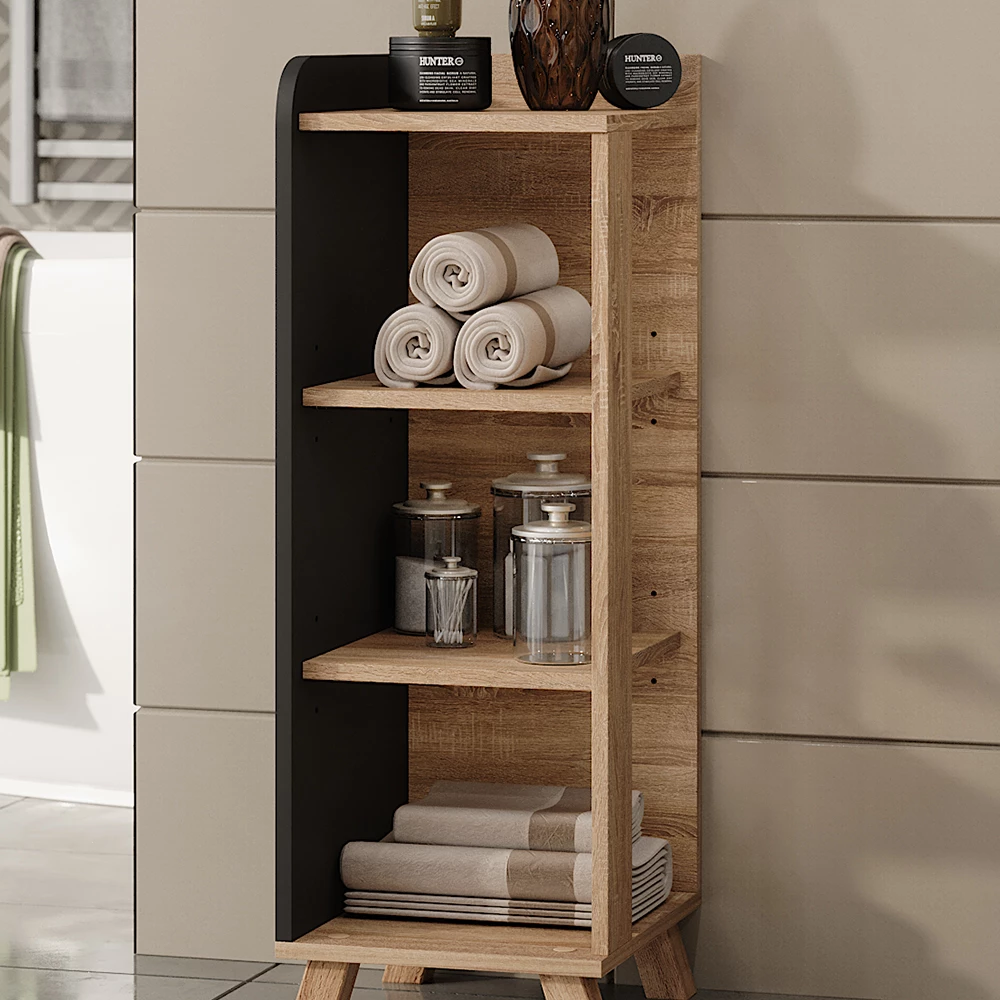 Vicco Midikast "Karen", Sonoma/antraciet, 30 x 90 cm met 4 planken