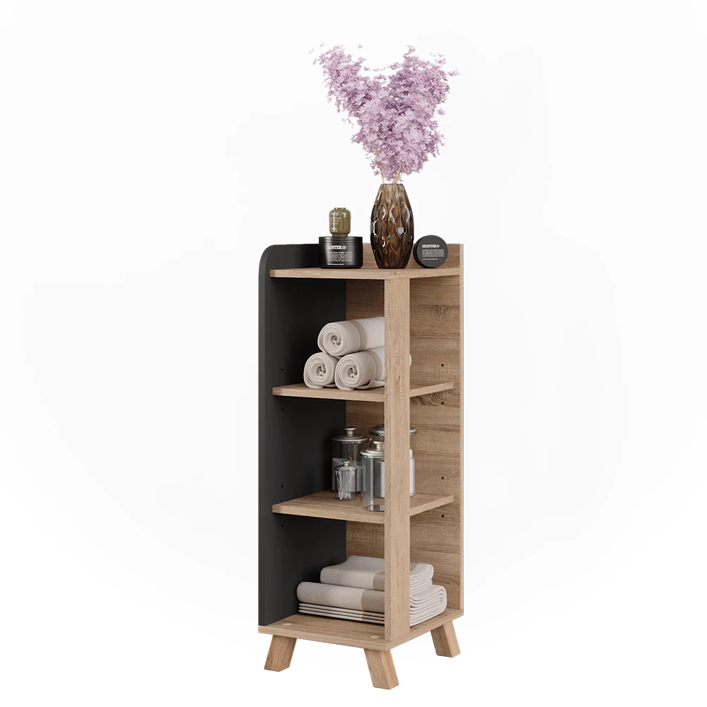 Vicco Midikast "Karen", Sonoma/antraciet, 30 x 90 cm met 4 planken