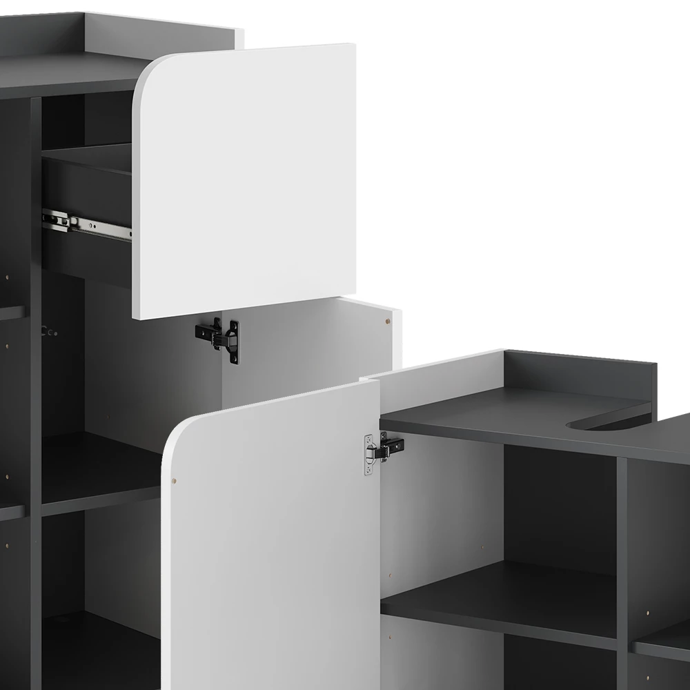 Vicco Badmöbel-Set "Karen", Anthrazit/Weiß, 4 Teile