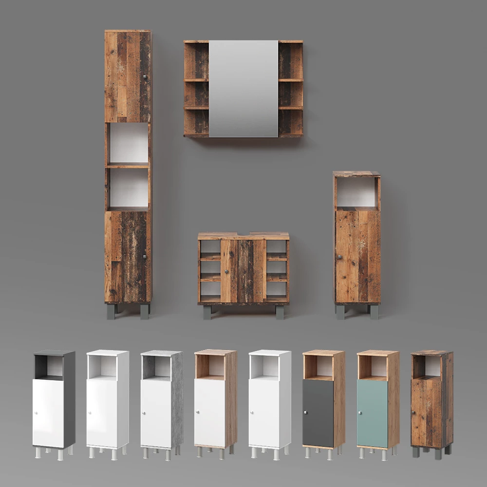 Badschrank Fucino Grün 30 x 190 cm livinity®