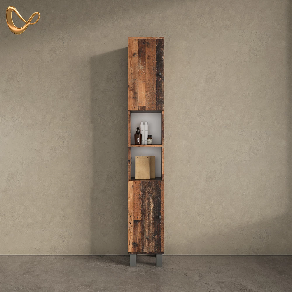 Badschrank Fucino Eiche rustikal 30 x 190 cm livinity®