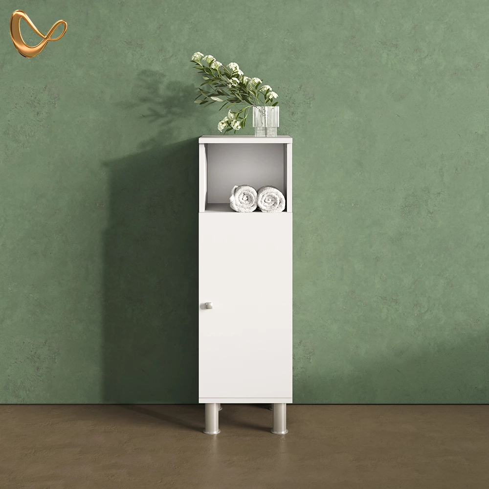 livinity® Midischrank Weiß 30 x 95 cm, Fucino