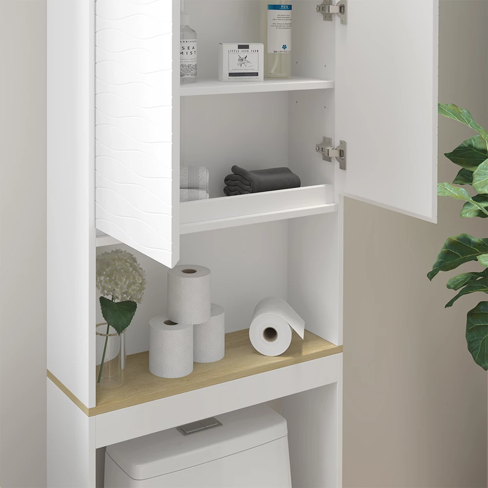Vicco Mobiletto da toilette "Livia", Bianco, 60 x 163 cm