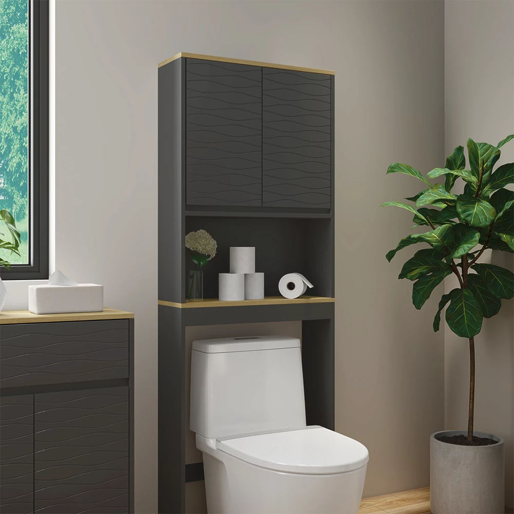 Vicco Toiletskab "Livia", Antracit, 60 x 163 cm