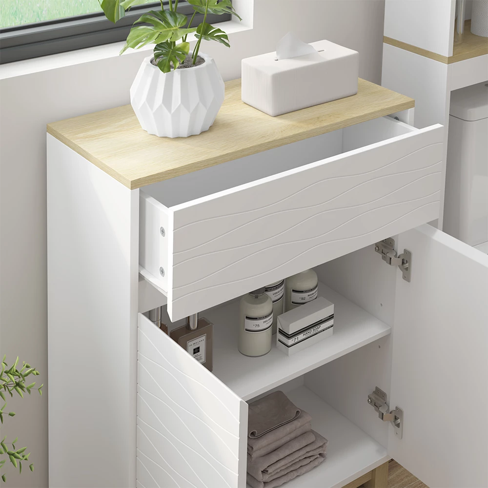 Vicco Midischrank "Livia", Weiß, 60 x 80 cm mit Schublade