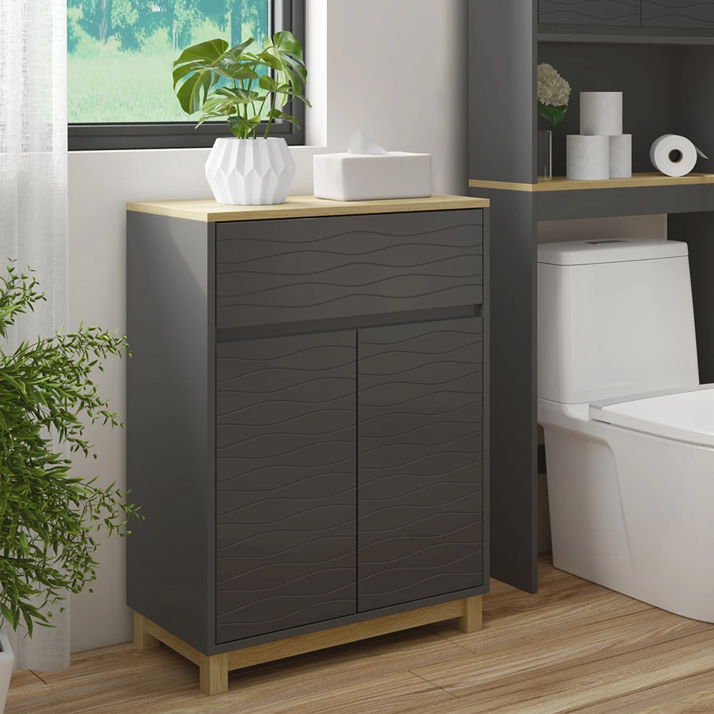 Vicco Midischrank "Livia", Anthrazit, 60 x 80 cm mit Schublade