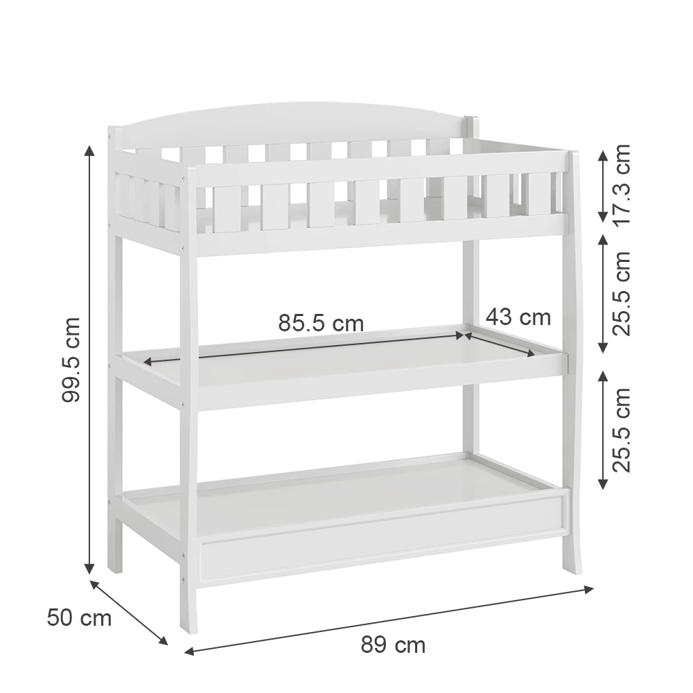 Vicco Fasciatoio "Nesty", Bianco, 89 x 99.5 cm