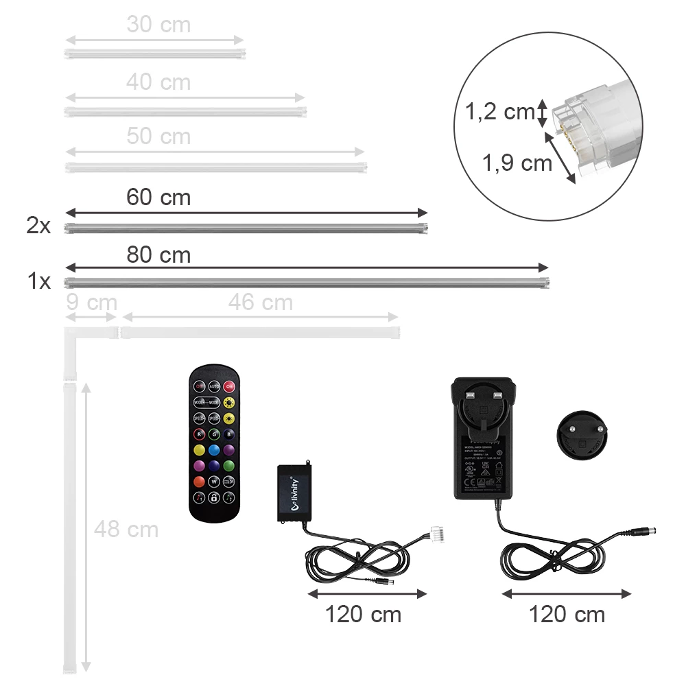 Vicco LED-Leiste Weiß 200 cm,