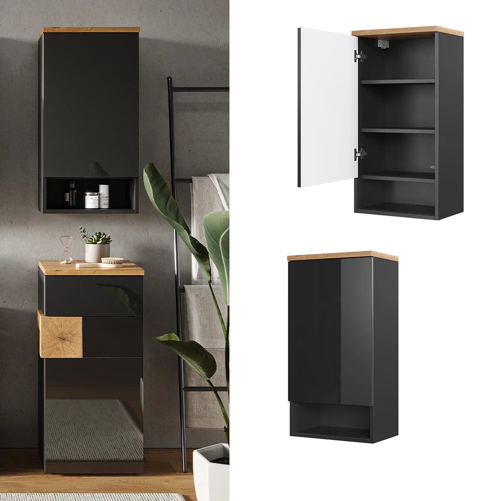 Vicco Badschrank Anthrazit 40 x 77.5 cm, Eden