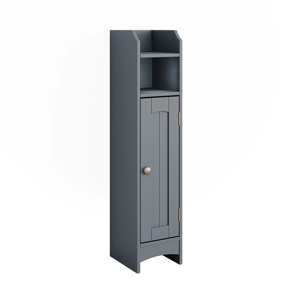 Vicco mobiletto bagno "Bianco", Grigio, 18 x 81 cm con 5 scomparti