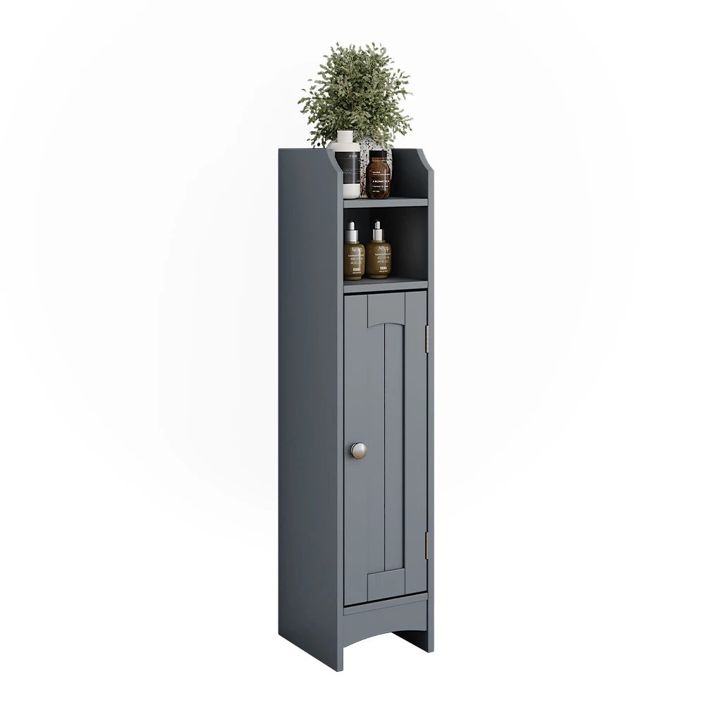 Vicco mobiletto bagno "Bianco", Grigio, 18 x 81 cm con 5 scomparti
