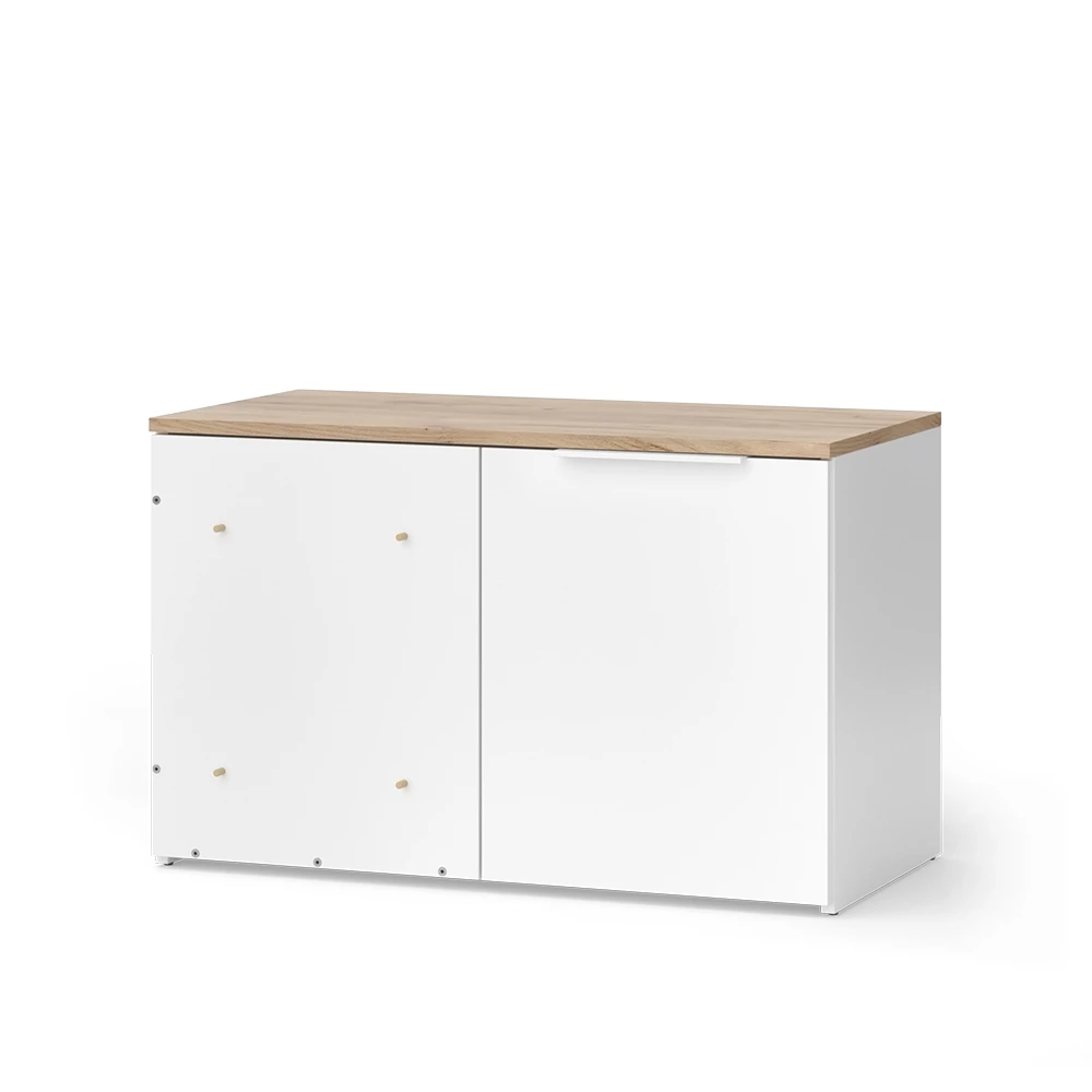 Vicco Sideboard Vit/Sonoma 80x50 cmmed dörr, Wido
